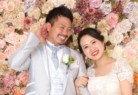 大人気の花壁でこんなに可愛いお写真も撮れます！