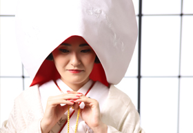 綿帽子はなんと無料オプション！お一人写しも綺麗に撮影できます。