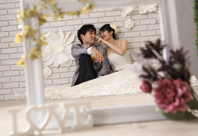お鼻ツンツン！LOVEフレーム越しにこんなにキュートなお写真も撮れます♡