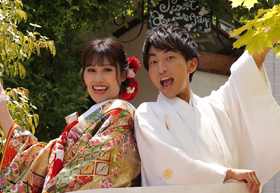 お外で楽しくのしに巻かれて撮影！！